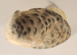 1989 Selective Arts & Crafts Unique Life Like Ornaments Peter & Jane Snowy Owl Soft Felt Like 9 1/2" Heavy Chalkware Wildlife Sculpture
