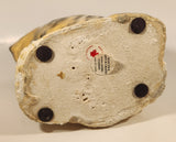 1989 Selective Arts & Crafts Unique Life Like Ornaments Peter & Jane Snowy Owl Soft Felt Like 9 1/2" Heavy Chalkware Wildlife Sculpture