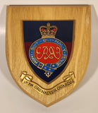 Vintage British Army 1st Battalion Grenadier Guards Crest Wood Plaque
