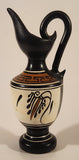 Handmade In Greece 6 1/4" Tall Terra Cotta Pottery Wine Jug Pitcher