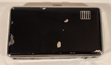 Vintage Occupied Japan Black Lacquer Purple Flower Cigarette Case Lighter Combo