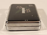 Vintage Occupied Japan Black Lacquer Purple Flower Cigarette Case Lighter Combo