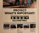 2010 Tenneco Monroe Shocks & Struts Protect What's Important 80,000 Kilometres Ride Safe 15 3/4" x 23 3/4" Tin Metal Sign