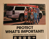 2010 Tenneco Monroe Shocks & Struts Protect What's Important 80,000 Kilometres Ride Safe 15 3/4" x 23 3/4" Tin Metal Sign