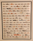 2003 Nick Olson Olson Tugboat Poster Company World Tugboat Operators 12 1/2" x 16" Framed Poster Picture