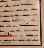 2003 Nick Olson Olson Tugboat Poster Company World Tugboat Operators 12 1/2" x 16" Framed Poster Picture