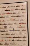 2003 Nick Olson Olson Tugboat Poster Company World Tugboat Operators 12 1/2" x 16" Framed Poster Picture