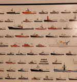 2003 Nick Olson Olson Tugboat Poster Company World Tugboat Operators 12 1/2" x 16" Framed Poster Picture