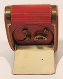 Vintage Westclox Travalarm Red 3 1/2" Wind Up Travel Alarm Clock Made in Canada