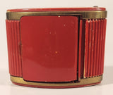 Vintage Westclox Travalarm Red 3 1/2" Wind Up Travel Alarm Clock Made in Canada