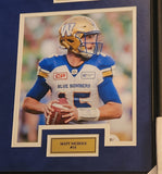 CFL Winnipeg Blue Bombers #4 Adam Bighill #9 Justin Medlock #33 Andrew Harris #15 Matt Nichols and Stadium 27" x 36" Framed Photograph Collage