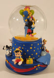 2001 Hallmark Disney Walt's 100th Birthday Mickey Minnie Pinocchio Cinderella Tinkerbell 6 3/4" Tall Musical Resin Snow Globe New in Box