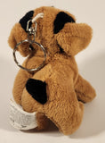 Allstar Distributing Inc Brown Dog 4" Stuffed Plush Toy Keychain