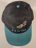 R & M Tire Black And Teal Snapback Trucker Cap Hat