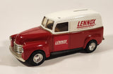 ERTL Lennox Air Conditioning and Heating 1950 Chevy Panel Van Delivery Truck Red and White Die Cast Toy Car Vehicle Coin Bank with Key