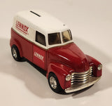 ERTL Lennox Air Conditioning and Heating 1950 Chevy Panel Van Delivery Truck Red and White Die Cast Toy Car Vehicle Coin Bank with Key