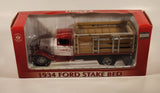 2007 Crown Premiums Lennox 1934 Ford Stake Bed Truck Red and White 1:24 Scale Die Cast Toy Car Vehicle New In Box