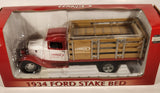 2007 Crown Premiums Lennox 1934 Ford Stake Bed Truck Red and White 1:24 Scale Die Cast Toy Car Vehicle New In Box
