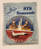 STS Souvenir Space Shuttle Columbia STS-1 3 1/2" Round Button Pin On Card