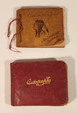 Antique 1930s 1940s Vancouver Aboriginal Autograph Book and Red Leather Covered Autograph Book Set of 2
