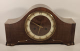 Vintage Forestville Wind Up Wood Cased Mantle Clock with key