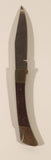 Brass and Wood Handled Folding Stainless Steel Pocket Knife with Brown Leather Sheath Holder Belt Clip