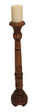 Floor Standing 30" Light Weight Carved Wood Candle Holder