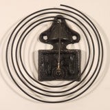 Vintage Ansonia Cast Iron Wall Chime Coil Clock Gong Base 2" x 3 1/8"