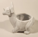 White Dinosaur 5 1/2" Ceramic Succulent Planter Pot