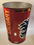 Wincraft NHL Calgary Flames Ice Hockey Team 15" Tall Metal Trash Pail Garbage Can