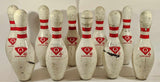 QUBICA AMF Amflite II USBC Approved 15" Plastic Coated Bowling Pins Full Set of 10 Made in U.S.A.