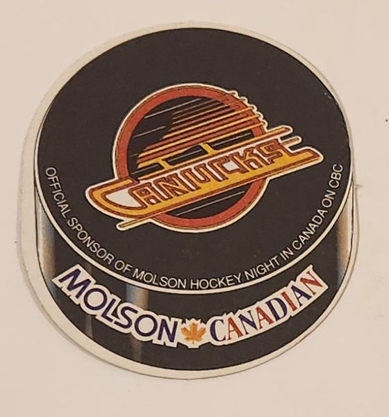 1990s Molson Canadian NHL Vancouver Canucks Paper Drink Coaster