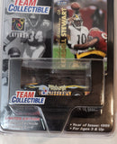 1999 Fleer Skybox White Rose Collectibles NFL Pittsburgh Steelers GMC Yukon Black Die Cast Toy Car Vehicle and Kordell Stewart Trading Card New in Package