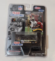 1999 Fleer Skybox White Rose Collectibles NFL Pittsburgh Steelers GMC Yukon Black Die Cast Toy Car Vehicle and Kordell Stewart Trading Card New in Package