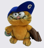 Rare 1978 1981 Fun Farm Paws Garfield Baseball Player with Glove and Hat 9" Tall Toy Plush Stuffed Character with Tag
