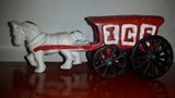 1950s Cast Iron Horse Drawn Ice Wagon - Treasure Valley Antiques & Collectibles