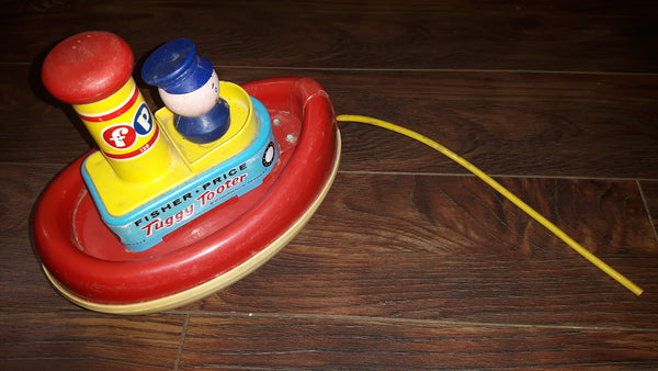 Vintage 1967 Tuggy Tooter Boat Ship Fisher-Price ~Missing Squeezer - Treasure Valley Antiques & Collectibles