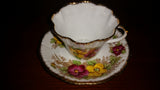 1950s Salisbury “ Pansy “ Teacup and Saucer Fine Bone China .Pattern 1878