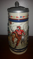 1983 Avon 1900-1980 Football History Lidded Beer Stein - Ceramarte Brazil - Treasure Valley Antiques & Collectibles