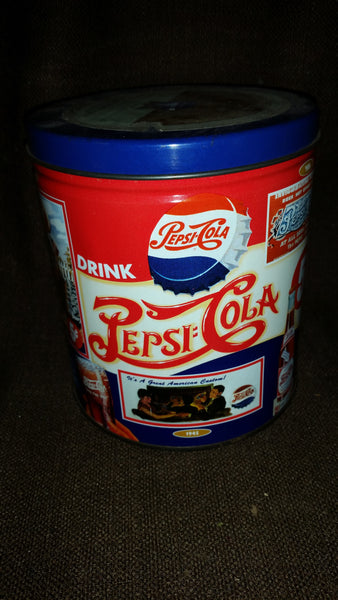 Collectible 1993 Pepsi Vintage Advertising History Sweet Expressions Popcorn Tin - Treasure Valley Antiques & Collectibles