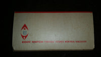 Vintage 1960-70s Eddy Redbird Matches Cardboard Advertising Empty Box Center Logo - Treasure Valley Antiques & Collectibles