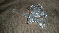 Vintage Crystal Glass Lily Shaped Flower Bud Single Stem Flower Vase - Treasure Valley Antiques & Collectibles