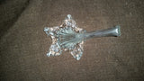 Vintage Crystal Glass Lily Shaped Flower Bud Single Stem Flower Vase - Treasure Valley Antiques & Collectibles