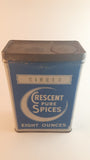 1940s Crescent Pure Spices Ginger Tin (Still has product inside) Seattle, Washington - Treasure Valley Antiques & Collectibles