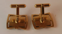 Vintage Brown Smoky Quartz Tone Agate Cufflinks - Treasure Valley Antiques & Collectibles