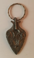 Vintage Aboriginal Indian Metal Antique Silver Look Arrowhead Key Chain - Treasure Valley Antiques & Collectibles