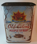 Vintage 1950-1960s Old Colony 136 oz Maple Syrup Tin Great Graphics - Treasure Valley Antiques & Collectibles