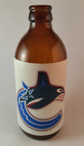 Vintage Custom Vancouver Canucks Brown Amber Glass Beer Bottle Marked Canada GJ 11 - Treasure Valley Antiques & Collectibles