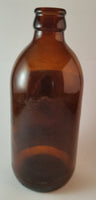 Vintage Custom Vancouver Canucks Brown Amber Glass Beer Bottle Marked Canada GJ 11 - Treasure Valley Antiques & Collectibles