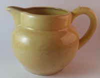 Vintage Yellow Milk Creamer Water Pottery Pitcher Jug - Treasure Valley Antiques & Collectibles